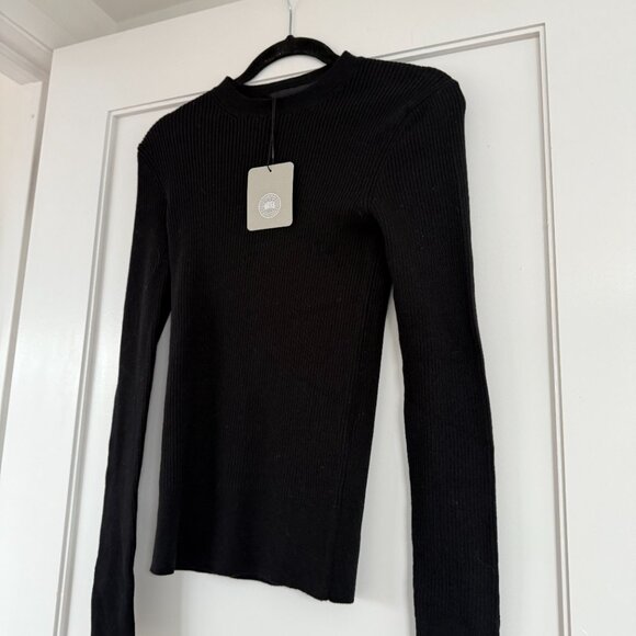 NWT Canada Goose Georgian Women's Slim Crewneck Pullover Sweater Black Sz Small - Picture 5 of 11